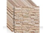 Carta Da Parati Autoadesiva 3D Brick - Marrone KP36393