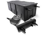 Set Completo Wiltec: Filtro Per Laghetti CBF-350C Fino A 90000 L Come Filtro A Flusso Continuo, Pompa Per Laghetti NEO10000 Supereco 10000L/H 80W, Chiarificatore Per Laghetti CUV-218 Con Chiarificatore Uvc 18W