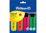 Pelikan 804707 Evidenziatore 4 Pz Punta Smussata Colori Assortiti