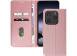 Avizar, Custodia In Ecopelle Con Funzione Di Supporto Xiaomi Redmi Note 14 5G, Oro Rosa