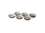 Dr. Oetker Tartellette Ø 10 Cm, Set Di 6, Piccole Teglie Per Torte Dolci, Ottima Conduzione Del Calore, Aspetto Bicolore, (Colore: Grigio/Rosso), Quantità: 1 X Set Di 6