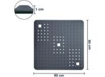 Wohndirect Tappeto Doccia Antiscivolo 60X60Cm Blasic Antracite 60 X 60 Cm