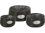 Set Di Vasi Rotondi, 3 Pezzi, Varie Dimensioni, Color Tortora