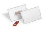 Durable Portanome Click Fold 54X90 Mm In Pp Con Magnete E Guida Antirotazione , 10 Pezzi, Trasparente, 826019