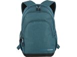 Laptoprucksack TRAVELITE KICK OFF Rucksack L, Gr. B/H/T: 31cm x 45cm x 16cm, blau (petrol), Polyester, unifarben, Basic, Rucksäcke, Freizeitrucksack Arbeitsrucksack Schulrucksack Reiserucksack