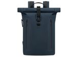 Laptoprucksack SAMSONITE COATIFY BIZ ROLLTOP BACKPACK 15.6, Gr. B/H/T: 29cm x 44cm x 14cm, blau, Polyester, unifarben, klassisch, Rucksäcke, Rucksack Freizeitrucksack Cityrucksack Backpack Schulrucksack