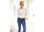 Strickpullover HEINE Pullover, Damen, Gr. 34, weiß, 100% Baumwolle, unifarben, Langarm, Pullover
