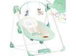 Kidiz® Babywippe Babyschaukel Mit 5 Geschwindigkeitseinstellungen Zusammenklappbarer Baby Wippe Schaukel Babyhochstuhl Mit Spielbogen Spielzeugen 5 Beruhigende NaturgeräUsche Neugeborene