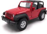 Onwomania Modello Di Auto Jeep Wrangler Rubicon Fuoristrada Rosso Auto Convertibile Scala 1:34-39