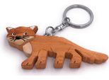 Onwomania Portachiavi In Legno Volpe Rossa Cane Selvatico Predatore Foresta Animale Ciondolo Fascino