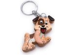Onwomania Portachiavi In Legno Cane Con Lingua Animale Domestico Quattro Zampe Cane Casa Famiglia Cane Ciondolo