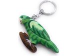 Onwomania Portachiavi In Legno Pappagallo Pappagallo Verde Parrocchetto Uccello Allevamento Uccello Canarino Ciondolo Fascino