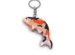Onwomania Portachiavi In Legno Koi Pesce Acquario Animale Acqua Carpa Allevamento Ciondolo Charm