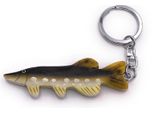Onwomania Portachiavi In Legno Luccio Pesce D'acqua Animale Predatore Pesce Ciondolo Di Pesca