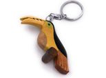 Onwomania Portachiavi In Legno Pappagallo Uccello Pappagallo Allevamento Uccello Colorato Ciondolo