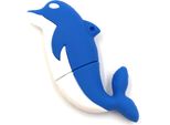 Onwomania Delfino Pesce Animale Oceanico In Blu Divertente Chiavetta Usb 64 Gb Usb 2.0