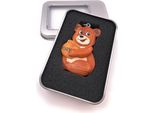 Portachiavi In Legno Orso Del Miele Orso Dolce Orso Marrone Orso Ciondolo Vaso Di Miele In Confezione Regalo