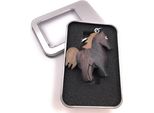 Ciondolo Portachiavi In Legno Cavallo Pony Nero Animale Da Fattoria Ciondolo Cavallo In Scatola Regalo