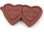 Onwomania Love Love Heart Doppio Cuore Marrone Divertente Chiavetta Usb 8 Gb Usb 3.0