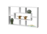 Mensola A Muro Qinngua 77 X 10 X 48 Cm Mensola Galleggiante Con 7 Ripiani In Truciolato Bianco [En.Casa]