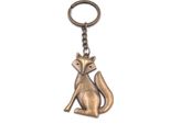 Onwomania Portachiavi Bronzo Volpe Animale Metallo Ciondolo Fascino