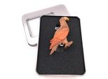 Portachiavi In Legno Pappagallo Pappagallo Marrone Uccello Da Allevamento Canarino Ciondolo In Confezione Regalo