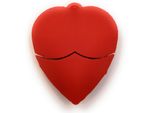 Onlineworld2013 Cuore In Gomma Rossa Divertente Chiavetta Usb 128 Gb Usb 3.0
