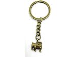 Onwomania Portachiavi Cane Boxer Baffi Pitbull Ciondolo In Metallo Bronzo Charm