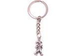 Onwomania Portachiavi Giullare Clown Divertente Uccello Ciondolo In Metallo Argento Charm