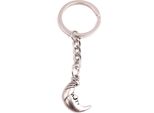 Onwomania Portachiavi Luna Crescente Dormire Ciondolo In Metallo Argento Fascino