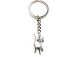 Onwomania Portachiavi Gatto Impettito Ciondolo In Metallo Argento