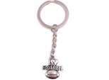 Onwomania Portachiavi Amore Pallone Da Calcio Sport Ciondolo In Metallo Argento Charm