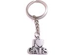 Onwomania Portachiavi Amo I Gatti Amanti Dei Gatti Ciondolo In Metallo Argento Charm