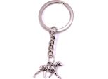 Onwomania Portachiavi Cane Da Corsa Animale Domestico Argento Metallo Ciondolo Charm