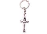 Onwomania Portachiavi Crocifisso Gesù Croce N.R. Argento Metallo Ciondolo Charm