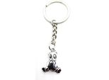 Onwomania Portachiavi Panda Orso Carino Animale Argento Metallo Ciondolo Fascino