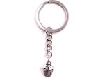 Onwomania Portachiavi Muffin Bagagli Piccolo Ciondolo In Metallo Argento Fascino