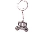 Onwomania Portachiavi Carrozza Medievale In Metallo Argento Ciondolo Fascino