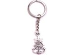 Onwomania Portachiavi Marinaio Nave Nave Barca Volante Ancora Ciondolo In Metallo Argento Charm