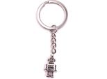 Onwomania Portachiavi Robot Macchina Ciondolo In Metallo Argento Charm
