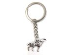 Onwomania Portachiavi Lupo Ululante Animale Argento Metallo Ciondolo Fascino