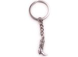 Onwomania Portachiavi Stivale Scarpa Barca Argento Metallo Ciondolo Fascino