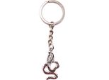 Onwomania Portachiavi Cobra Serpente Velenoso Rettile Argento Metallo Ciondolo Charm