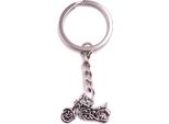 Onwomania Portachiavi Chopper Motorbike Biker Alto Volante Argento Metallo Ciondolo Charm