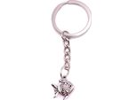 Onwomania Portachiavi Pesce Ornamentale Acquario Mini Pesce Argento Metallo Ciondolo Fascino