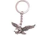 Onwomania Portachiavi Poiana Gufo Aquila Uccello Ciondolo In Metallo Argento Charm