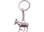 Onwomania Portachiavi Ultimo Asino Animale Cavallo Argento Metallo Ciondolo Fascino