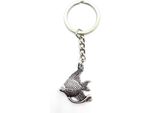 Onwomania Portachiavi Alto Pesce Acquario Argento Metallo Ciondolo Fascino