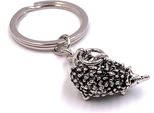 Onwomania Portachiavi Riccio Carino Ciondolo In Metallo Argento Charm