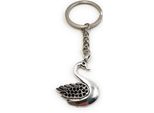 Onwomania Portachiavi Cigno Uccello Piumato Acqua Argento Metallo Ciondolo Fascino